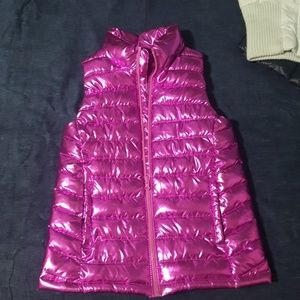 Gorgeous Metallic Girls  fitted vest.